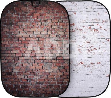Manfrotto background Urban Collapsible 1.5x2.1m, classic red/distressed white brick (LB5706)