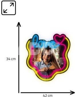 Manta MASNL131MT Style Neon Lights LOVE LED Neon Mirror