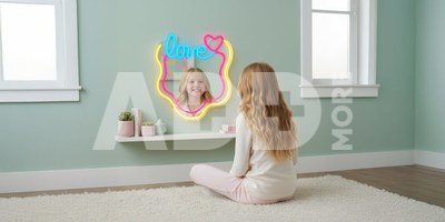 Manta MASNL131MT Style Neon Lights LOVE LED Neon Mirror