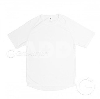 T-shirt for sublimation SPORTY white unisex size L| 894509