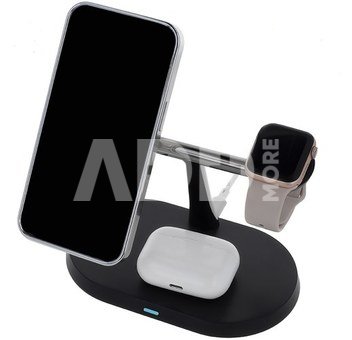 Maxlife беспроводная зарядка 3in1 15W, черный (MXWC-03)
