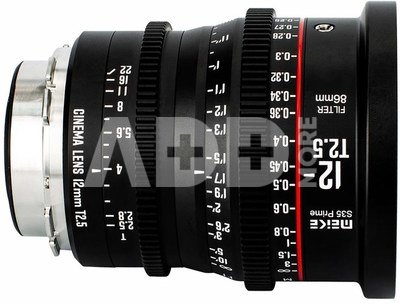 Meike 12mm T2.5 Super 35 Prime Cinema Lens PL Mount