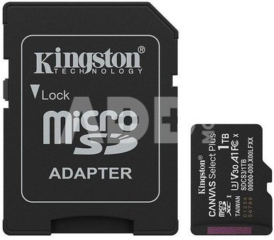 MEMORY MICRO SDXC 1TB UHS-I/W/ADAPTER SDCS3/1TB KINGSTON