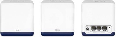 Mercusys AC1900 Whole Home Mesh Wi-Fi System Halo H50G (3-Pack) 802.11ac, 300+600 Mbit/s, Ethernet LAN (RJ-45) ports 3, Mesh Support Yes, MU-MiMO Yes, White