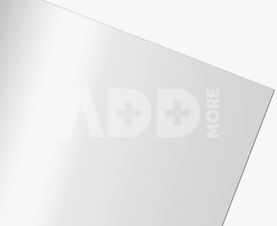 Metalinė plokštė PLATINUM, sidabrinė glossy 61x30,5 (Nr. 26) 0,5mm