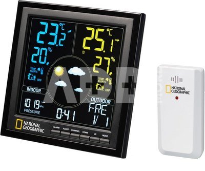 Meteorologinė stotis, spalvotas LCD ekranas, NATIONAL GEOGRAPHIC