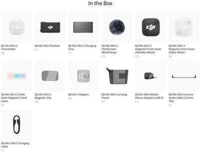 DJI Mic Mini 2 (2 TX + 1 RX + Charging Case)