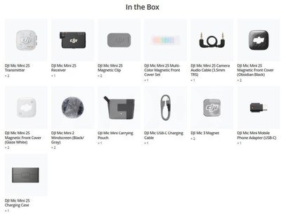 DJI Mic Mini 2S (2 TX + 1 RX + Charging Case)