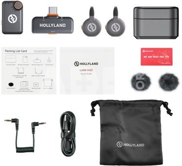 Hollyland LARK M2S Wireless Lavalier Microphone Mini Combo (Space Gray)