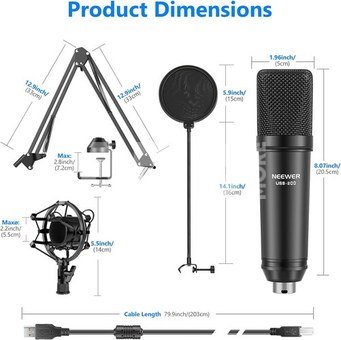 NEEWER USB200 MICROPHONE 4 in 1 KIT 40099760