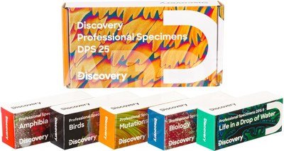 Mikropreparatų rinkinys Discovery Prof DPS 25. "Biologija, paukščiai ir kt."