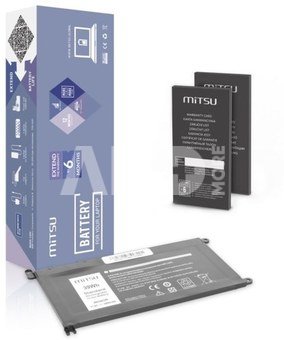 Mitsu Battery for DELL Vostro 14 (5468), Inspiron 15 (5568), 3400 mAh (39Wh), 11.4 Volt