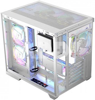 MODECOM Computer case Volcano Panorama Midi white
