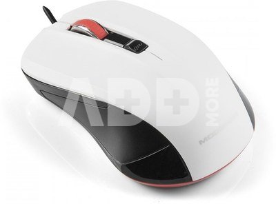 MODECOM M9.1 BLACK AND WHITE CABLE OPTICAL MOUSE
