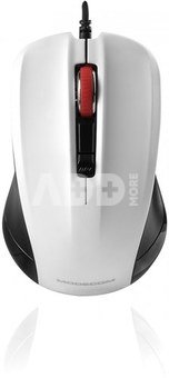 MODECOM M9.1 BLACK AND WHITE CABLE OPTICAL MOUSE