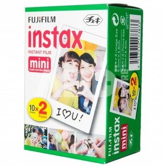 Foto plokštelės 1x2 Fujifilm Instax Film Mini GLOSSY (10plx2)
