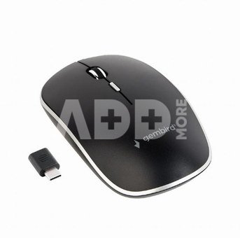 MOUSE USB-C OPTICAL WRL BLACK/SILENT MUSW-4BSC-01 GEMBIRD