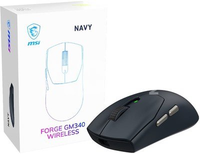 MSI Gaming Mouse | FORGE GM340 WIRELESS | Wireless | 2.4 GHz, Bluetooth, USB | Navy