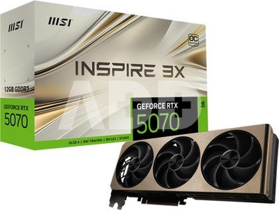 MSI GeForce RTX 5070 12G INSPIRE 3X OC | NVIDIA | 12 GB | GeForce RTX 5070 | GDDR7 | HDMI ports quantity 1 | PCI Express Gen 5
