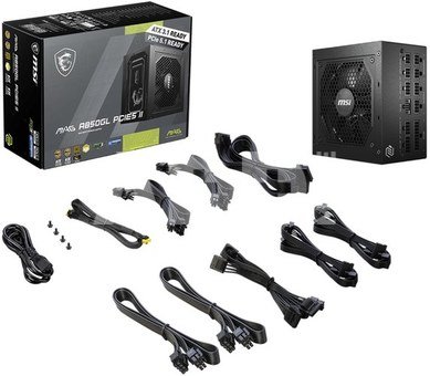 MSI Power supply MAG A850GL PCIE5 II 850 W 80 Plus Gold Full Modular