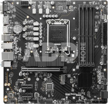 MSI PRO B760M-P Processor family Intel, Processor socket LGA1700, DDR5 DIMM, Memory slots 4, Supported hard disk drive interfaces  SATA, M.2, Number of SATA connectors 4, Chipset Intel B760, mATX