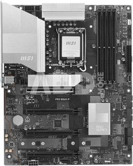 MSI PRO B860-P | Processor family Intel | Processor socket LGA1851 | DDR5 | Supported hard disk drive interfaces SATA, M.2 | Number of SATA connectors 4