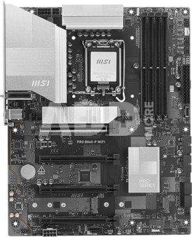MSI PRO B860-P WIFI | Processor family Intel | Processor socket LGA1851 | DDR5 | Supported hard disk drive interfaces SATA, M.2 | Number of SATA connectors 4