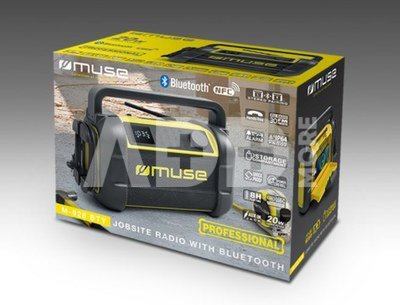 Muse M-928 BTY Jobsite Radio speaker, Black/Yellow
