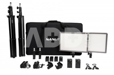 NANLITE LumiPad 25 2kit with Power Adapter & Battery