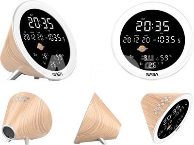 Nasa WSP1700 wood Weather Station/Speaker BT Ship