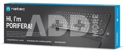 Natec KEYBOARD PORIFERA US WIRELESS BT+2.4GHZ