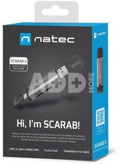 Natec memory card reader Scarab 3 USB-A/USB-C