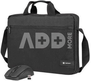 Natec Notebook bag 15,6 inches Wallaroo 2 with wireless mouse, black