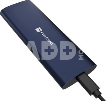 Natec | Rhino M.2 NVME Lite USB-C External, Gen 2 Steel Navy | Solid-state drive interface NVMe