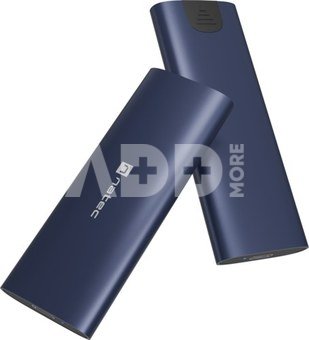 Natec | Rhino M.2 NVME Lite USB-C External, Gen 2 Steel Navy | Solid-state drive interface NVMe