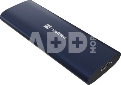 Natec | Rhino M.2 NVME Lite USB-C External, Gen 2 Steel Navy | Solid-state drive interface NVMe