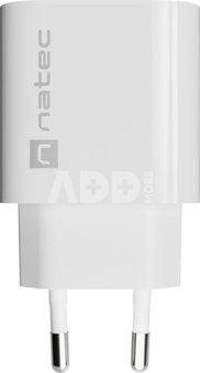 Natec Ribera USB Charger 1X USB-A 18W, White