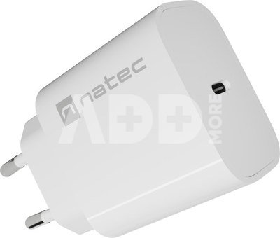 Natec Ribera USB Charger 1X USB-C 20W, White