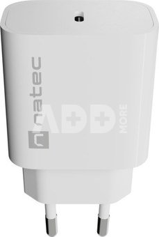 Natec Ribera USB Charger 1X USB-C 20W, White