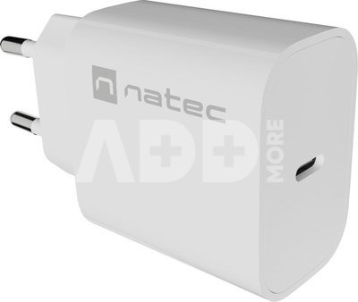 Natec Ribera USB Charger 1X USB-C 20W, White