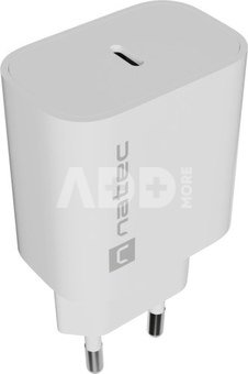 Natec Ribera USB Charger 1X USB-C 20W, White