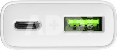 Natec Ribera USB Charger Gan Slim USB 1X USB-A + 1X USB-C 20W | NUC-2376
