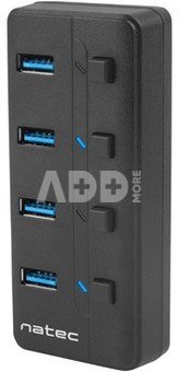 Natec USB 3.0 HUB, Mantis 2, 4-Port, On/Off with AC Adapter
