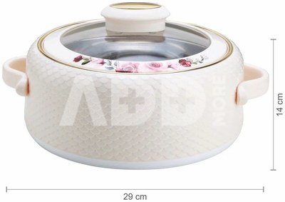 Nayasa casserole with glass lid Coral 2L, beige