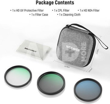 NEEWER FILTERS UV+CPL+ND4+CLOTH 72MM 10103742