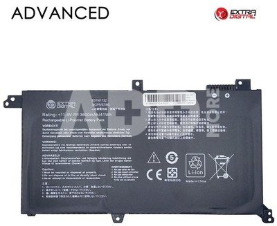 Nešiojamo kompiuterio baterija ASUS B31N1732, 3600mAh, Extra Digital Advanced