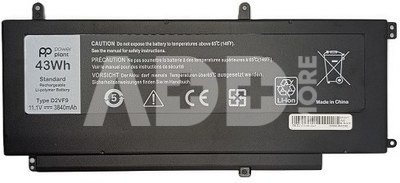 Nešiojamo kompiuterio baterija DELL D2VF9, 3840mAh, Power Plant