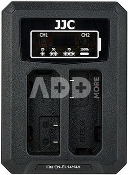 JJC Nikon DCH ENEL14A USB Dual BatteryCharger (voorNikon EN EL14/EN EL14A)