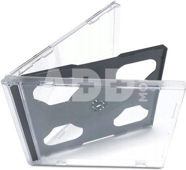 Omega CD box Jewel for 2 CD, black