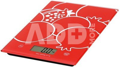 Omega kitchen scale OBSKR, red